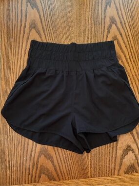 HYFVE High-Waisted Black Running Shorts Built-In Brief Liner Size Medium